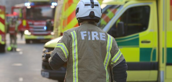 A firefighter at Whitechapel