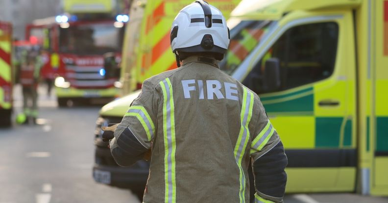 A firefighter at Whitechapel