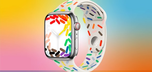 Apple has unveiled its watch face and band to mark Pride Month 2023.