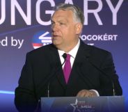 Prime minister Viktor Orbán during CPAC Hungary 2023.