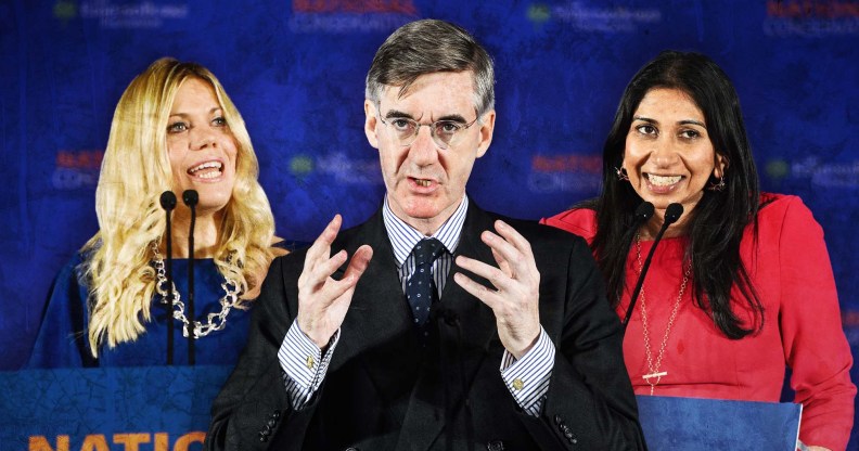 Miriam Cates, Jacob Rees Mogg and Suella Braverman