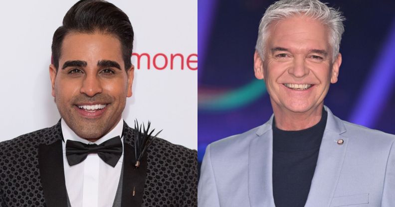 On the left, Dr Ranj Singh. On the right, Philip Schofield.