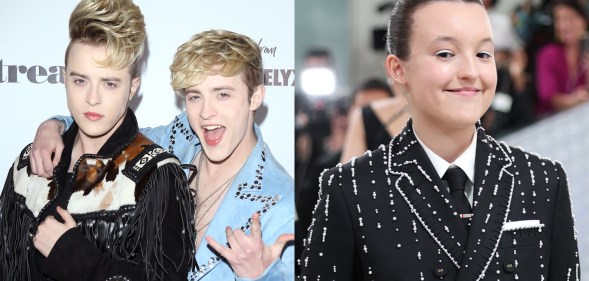 Jedward (L) and Bella Ramsey (R).