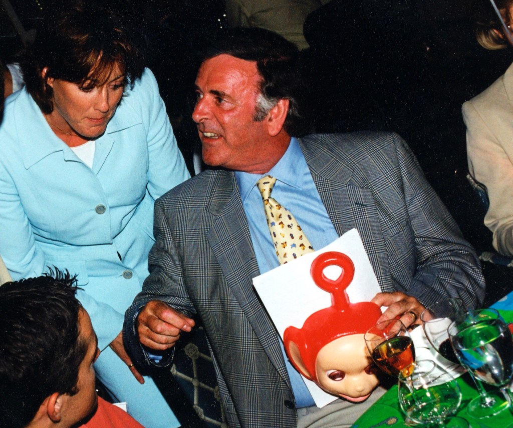 Katrina Leskanich with Terry Wogan. 