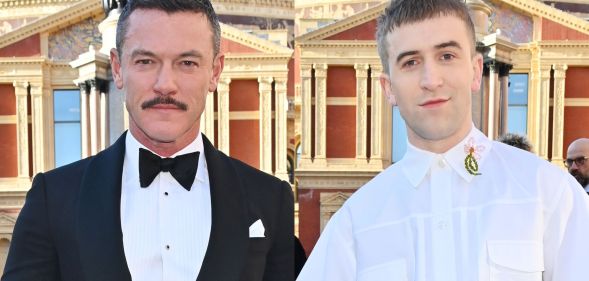 Actors Luke Evans and Callum Scott Howells at the 2023 Olivier Awards.