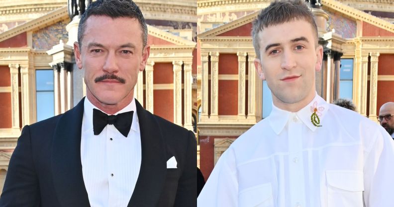 Actors Luke Evans and Callum Scott Howells at the 2023 Olivier Awards.