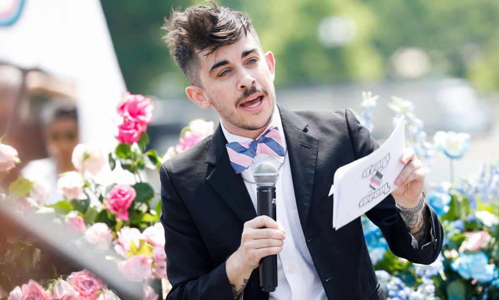 ACLU staff attorney Chase Strangio during the trans prom.