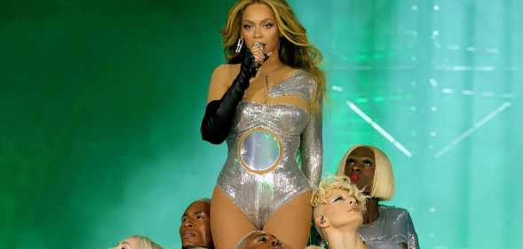 Beyoncé performing at the Renaissance World Tour