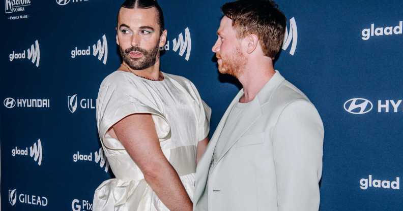 Jonathan Van Ness (L) and husband Mark Peacock (R)