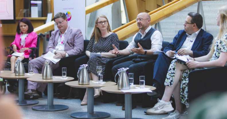 The panelists at the PinkNews Edinburgh reception 2023