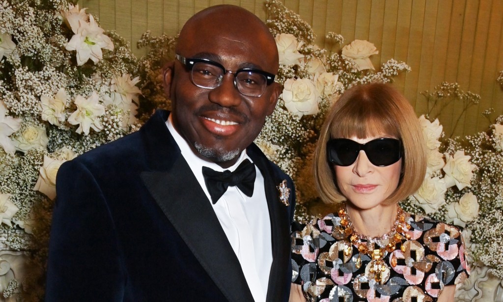 Edward Enninful with Vogue's Anna Wintour. 