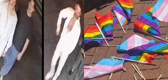 Pride flag vandalism