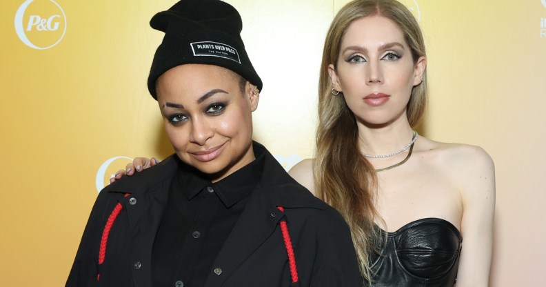 Raven-Symoné (L) and her wife Miranda (R) talk celebrating their pride. (Getty)