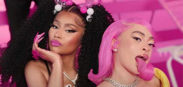 Nicki Minaj and Ice Spice in the Barbie World music video