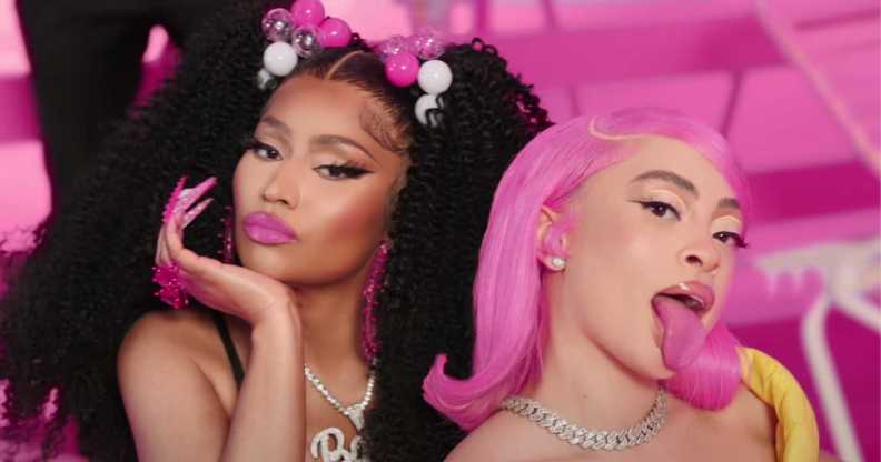 Nicki Minaj and Ice Spice in the Barbie World music video