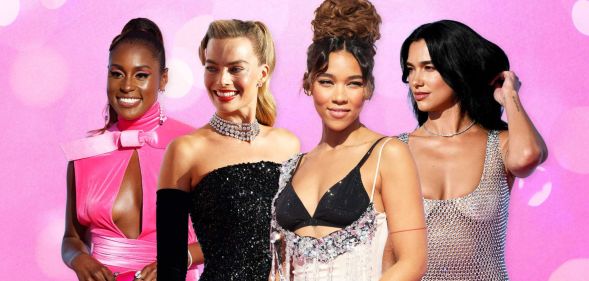 Issa Rae, Margot Robbie, Alexandra Shipp and Dua Lipa at the Barbie premiere.