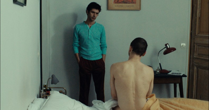 Ben Whishaw as Martin (L) and Franz Rogowski as Tomas (R) in Passages.