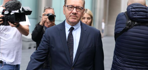 Kevin Spacey arrives at Southwark Crown Court.