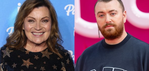 Lorraine Kelly (L) responds to misgendering non-binary singer Sam Smith (R).