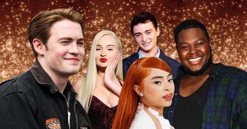 LGBTQ+ stars including Kit Connor, Kim Petras, Ice Spice, Noah Schnapp and Kyle Ramar Freeman.