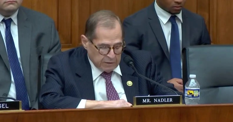 New York representative Jerrold Nadler sits during a House of Representatives debate on gender-affirming care