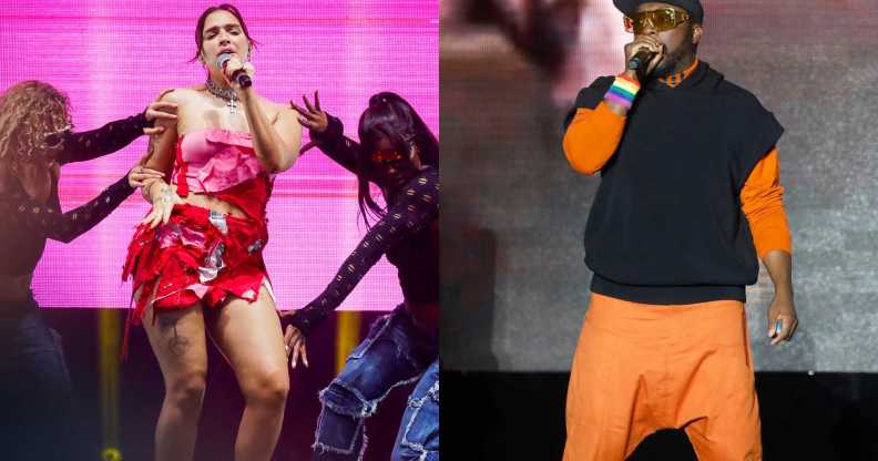 Mae Muller and will.i.am at Brighton Pride 2023