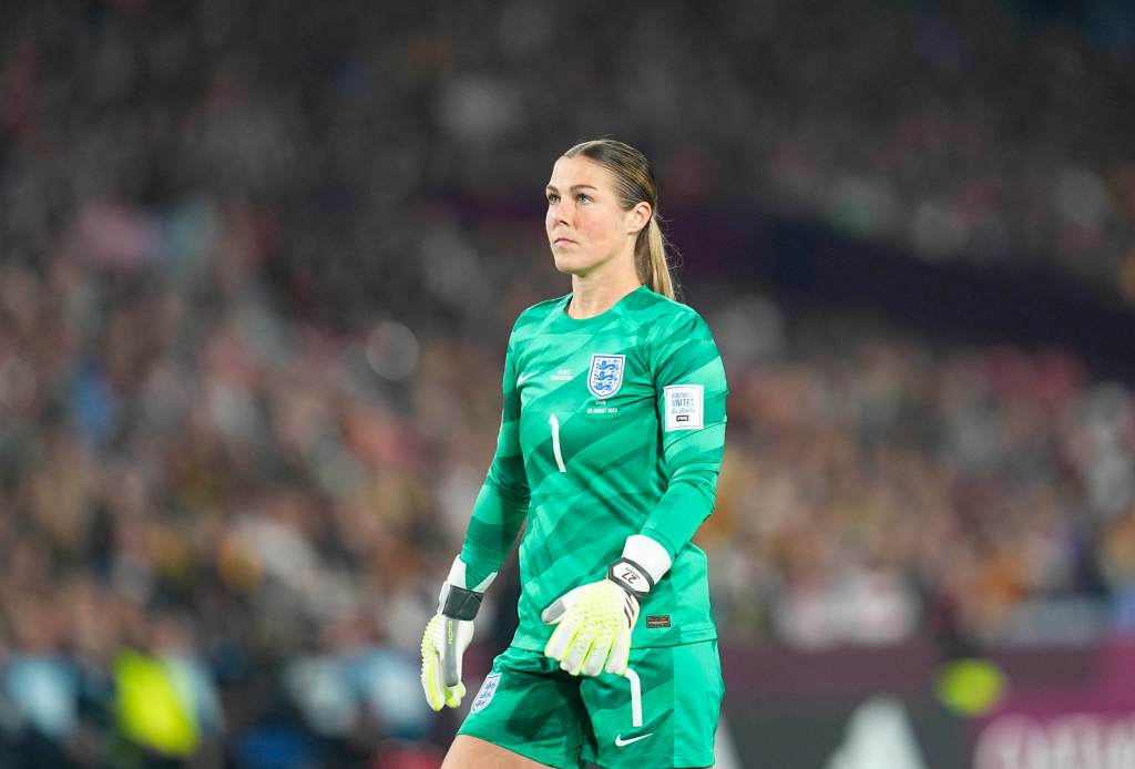 Mary Earps of England looks on during the FIFA Women's World Cup 2023 Final match between Spain and England