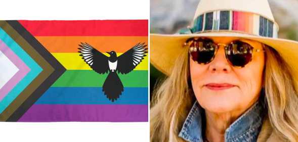 A magpie Pride flag has been created in memory of LGBTQ+ ally Lauri Carleton.