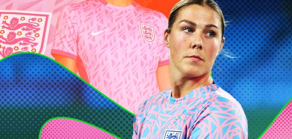 England goalkeeper Mary Earps wearing her Nike Lionesses Women's World Cup kit