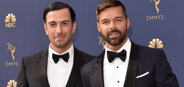 LOS ANGELES, CA - SEPTEMBER 17: Jwan Yosef and Ricky Martin attend the 70th Emmy Awards at Microsoft Theater on September 17, 2018 in Los Angeles, California. (Photo by Axelle/Bauer-Griffin/FilmMagic)