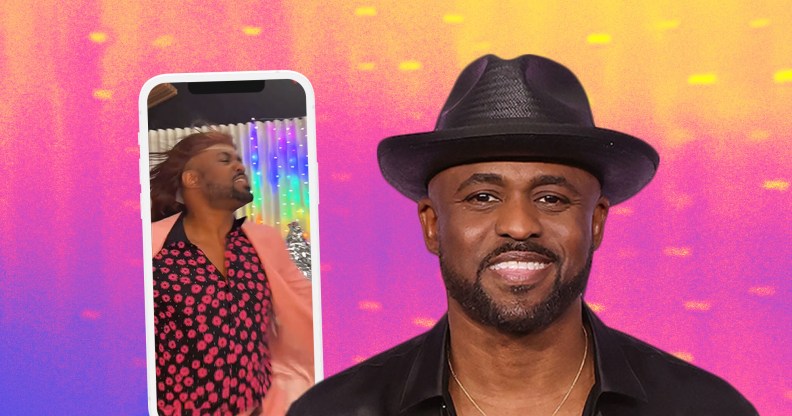 TV personality Wayne Brady has celebrated with a joyful TikTok after coming out as pansexual. (Wayne Brady/TikTok/Getty)