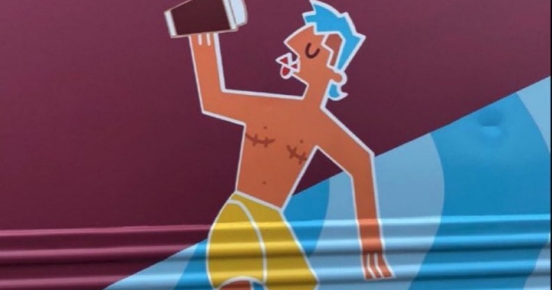 Costa Coffee trans man cartoon