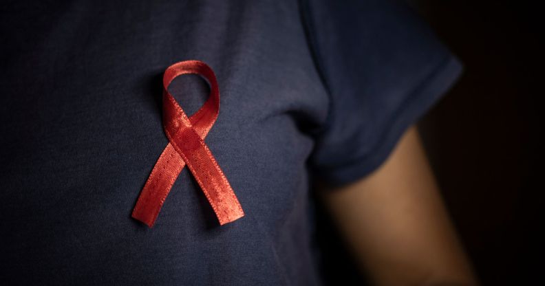 Stock image of a HIV awareness ribbon