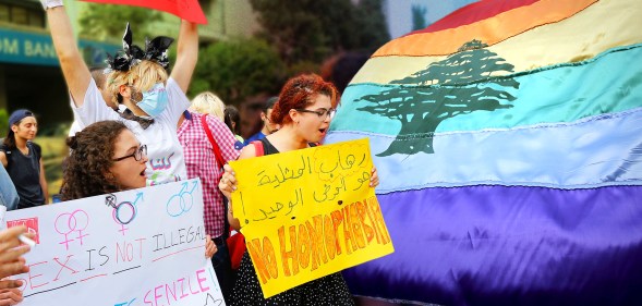 Protesters in Lebanon