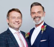 Peter Ash as Paul (L) and Daniel Brocklebank as Billy (R).