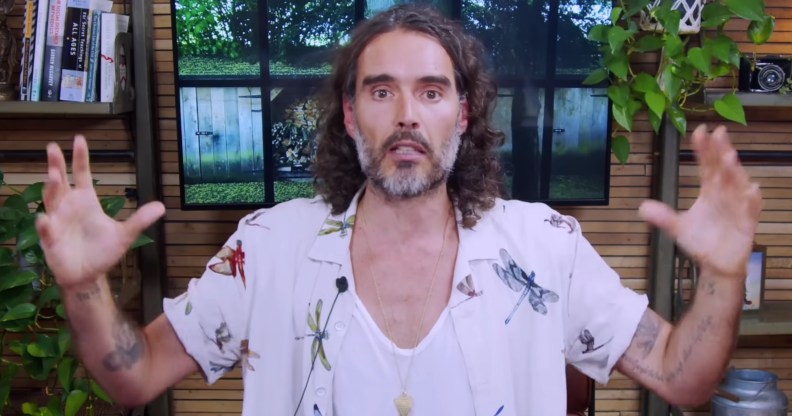 Russell Brand in a still from his most recent video