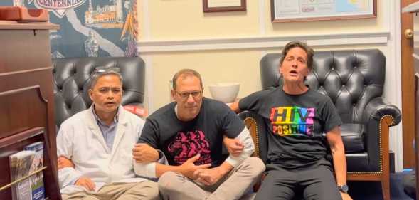 HIV/Aids activists occupy Kevin McCarthy's office.