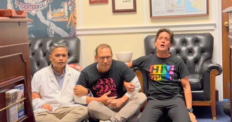 HIV/Aids activists occupy Kevin McCarthy's office.