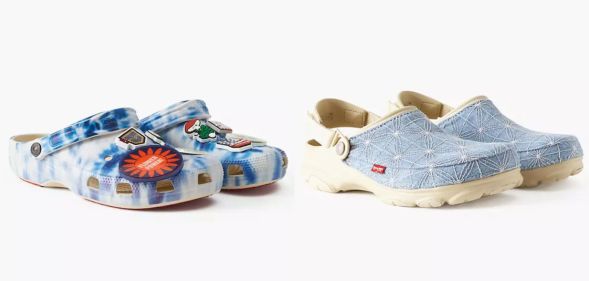 Levi's and Crocs release new collaboration featuring new designs of the classic clog.