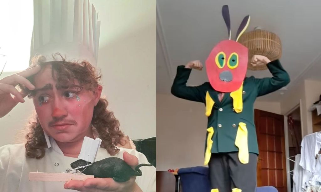 Trans drag king Percy Non Grata performs at the chef from the Disney-Pixar film Ratatouille and the titular character in the children's book The Very Hungry Caterpillar