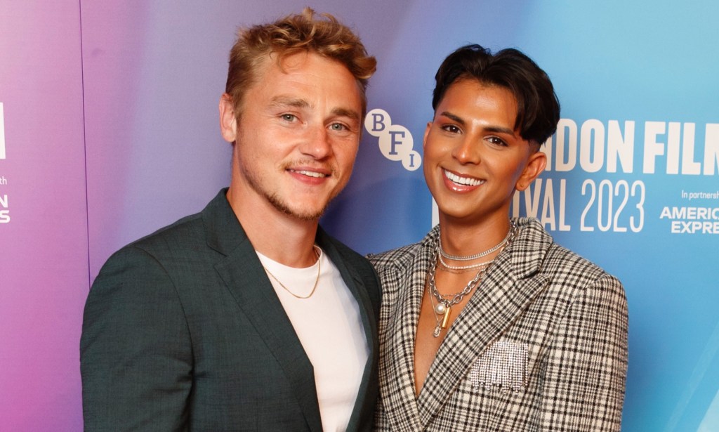 Ben Hardy (left) and Jason Patel at the London Film Festival premiere of Unicorns