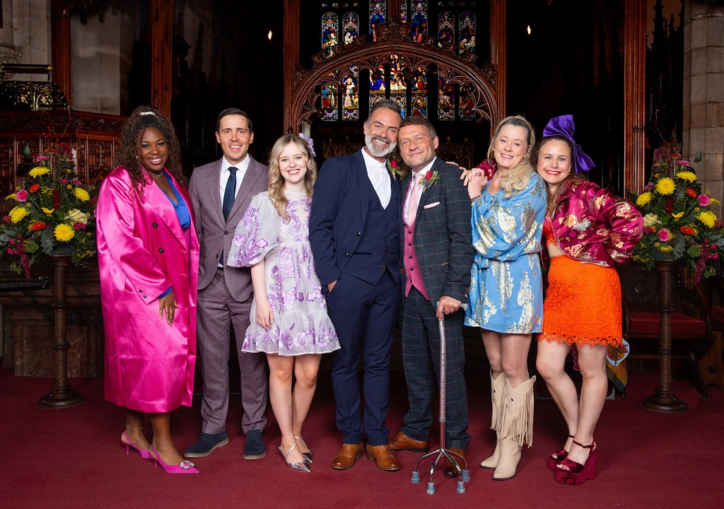 A picture of Coronation Street's Paul (Peter Ash) and Billy (Daniel Brocklebank) at their wedding