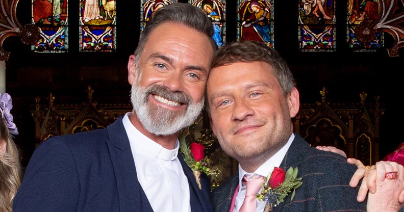 Peter Ash as Paul (L) and Daniel Brocklebank as Billy (R) in Coronation Street.