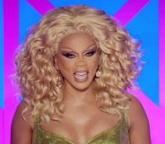 RuPaul laughing on Drag Race UK.