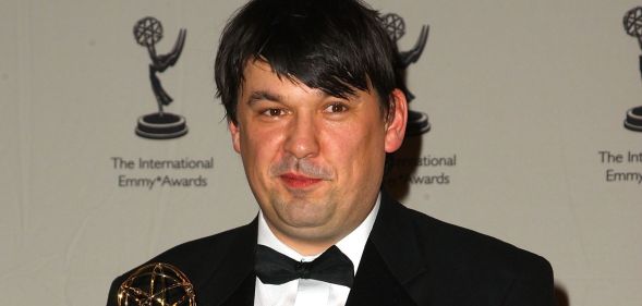 Comedian and writer Graham Linehan wearing a tuxedo