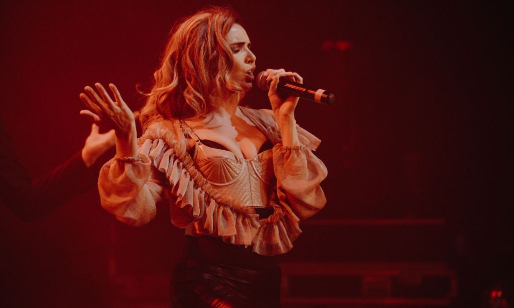 Nadine Coyle on stage at the Clapham Grand.