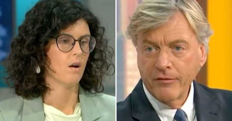 On the left is a picture o Layla Moran MP appearing on Good Morning Britain. On the right is Richard Madeley in a screenshot from his interview with the MP.