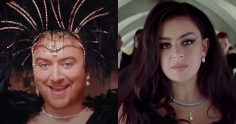 Sam Smith (left) and Charli XCX (right).