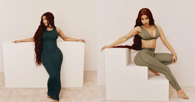 Cardi B stars in a new campaign for Kim Kardashian's shapewear brand Skims.