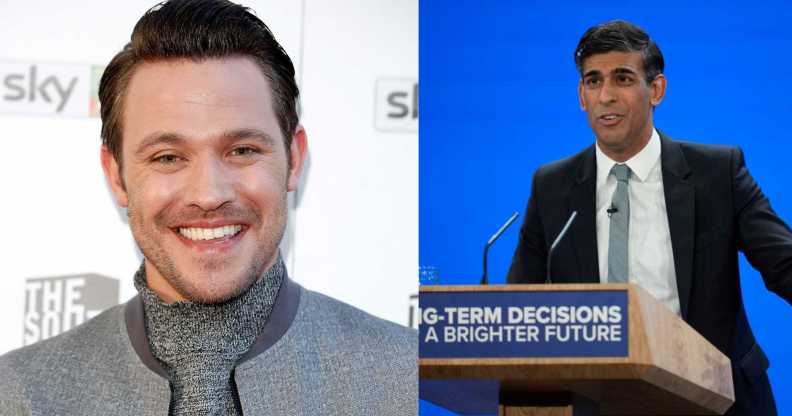 Will Young Rishi Sunak split image.